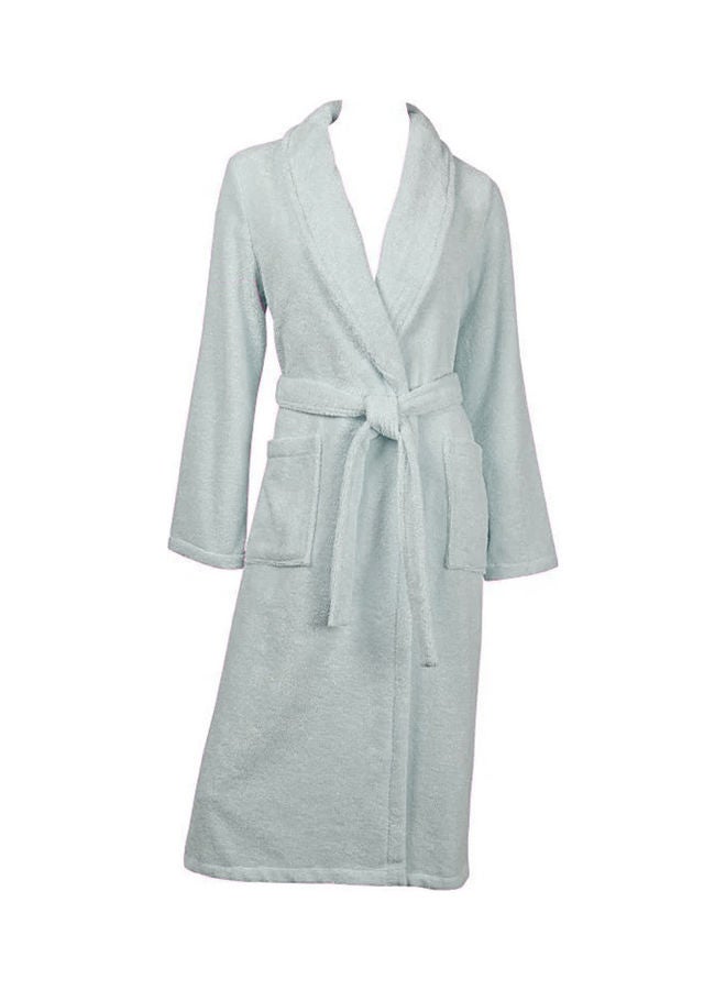 Fabienne - Super Soft Turkish Terry Cotton Bathrobe Light Grey XL - Image 1