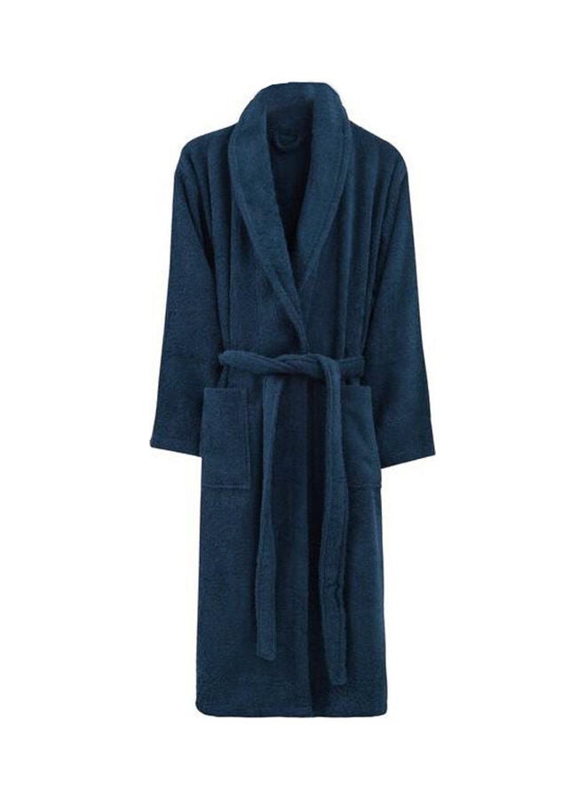 فابينني روب استحمام من قطن تيري التركي فائق النعومة أزرق كحلي L/XL  - Image 1