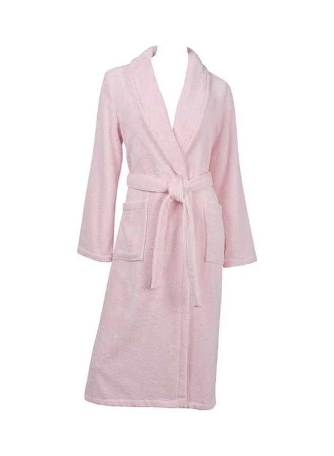 Fabienne Super Soft Turkish Terry Cotton Bathrobe Light Pink 