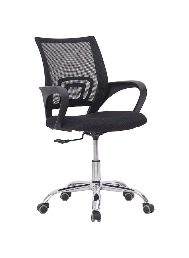 Mahmayi Ergonomically Mesh Backrest Designed Super Comfort Sleekline Low Back Adjustable Seat Desk Chair Black 47 x 49 x 98cm - Image 3