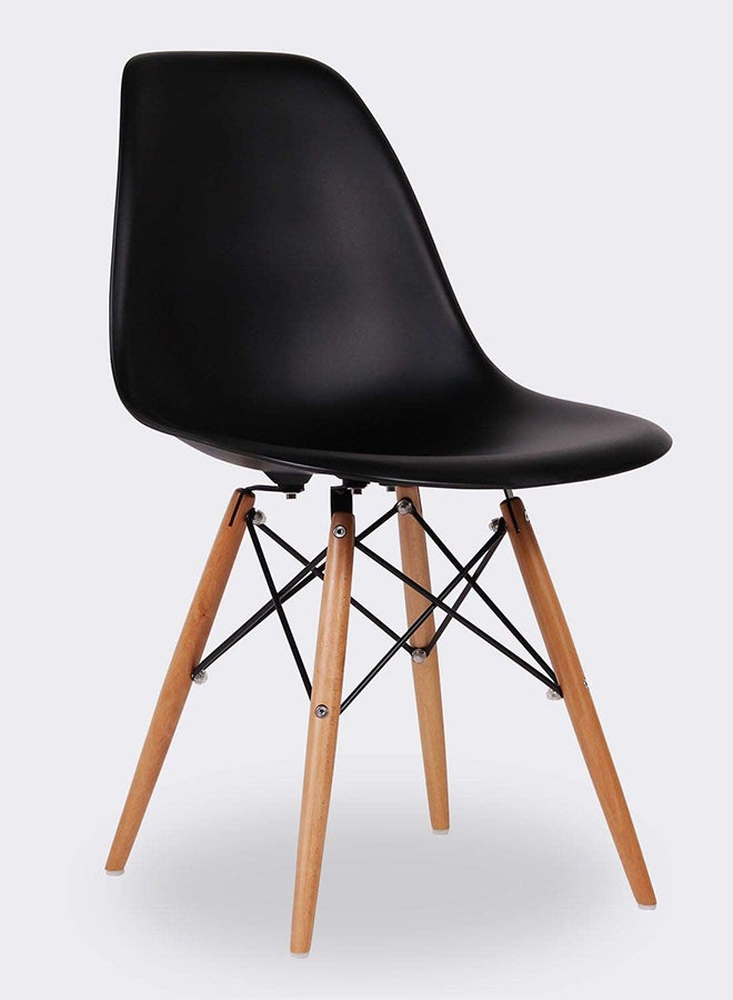 Mahmayi Set Of 2 Shell Dining Chair Black 25.00cm - Image 3