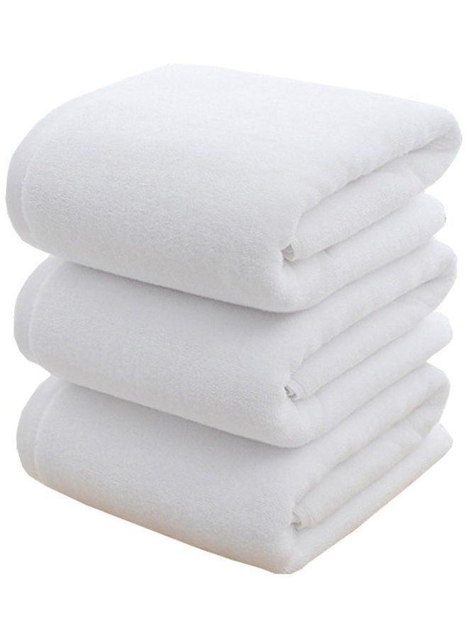 Fabienne 3-Piece Turkish Cotton Bath Towel Set White 70x140cm 