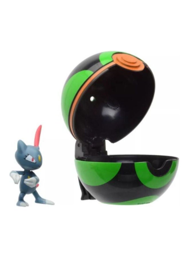 Pokemon - Clip 'N Go Sneasel And Dusk Ball Figure Set - Image 1