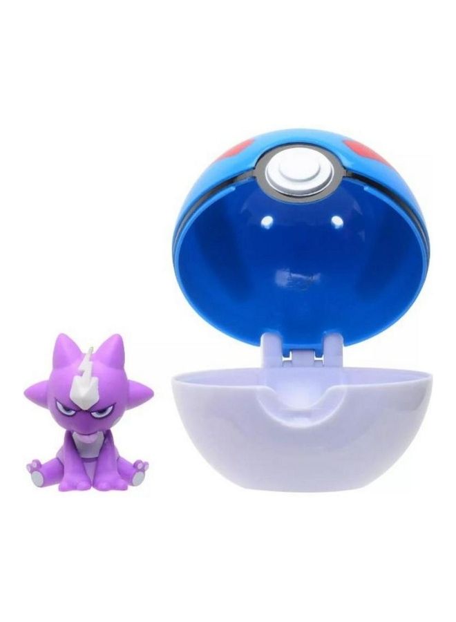 Pokemon - Clip 'N Go Toxel And Great Ball Figure Set - Image 1