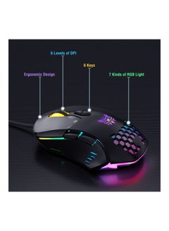 onikuma G21 And CW902 RGB Light Professional Gaming Wired Mouse Keyboard Combo  - Image 3