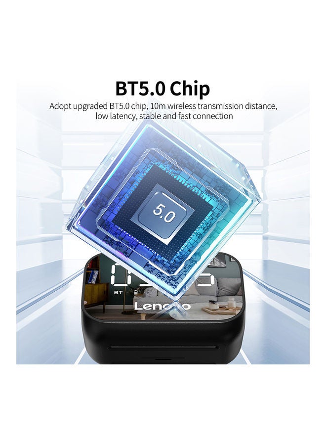 Lenovo - Wireless  Audio Player Single Mirror Alarm Clock TS13 Green - Image 1