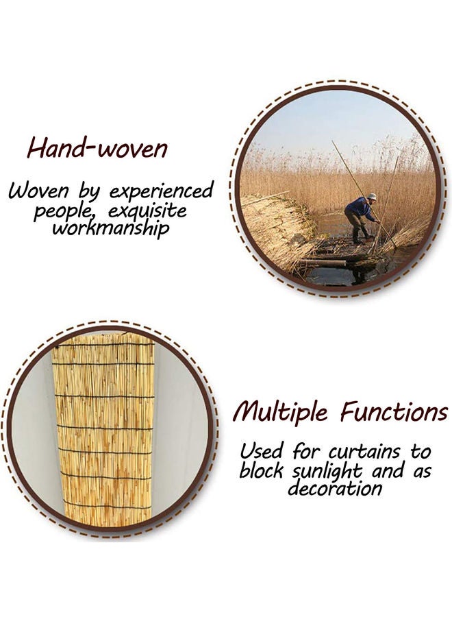 LINGWEI Natural Reed Window Blind Beige 100x200x0.5cm - Image 2