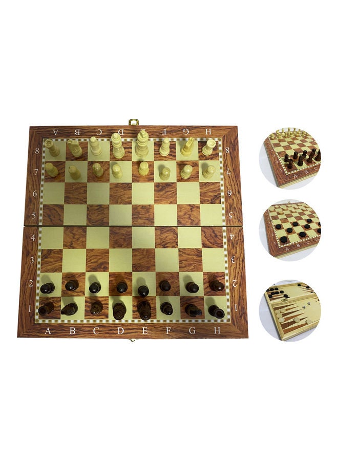Portable 3-In-1 Chess 25x4.20x0.464cm - Image 1