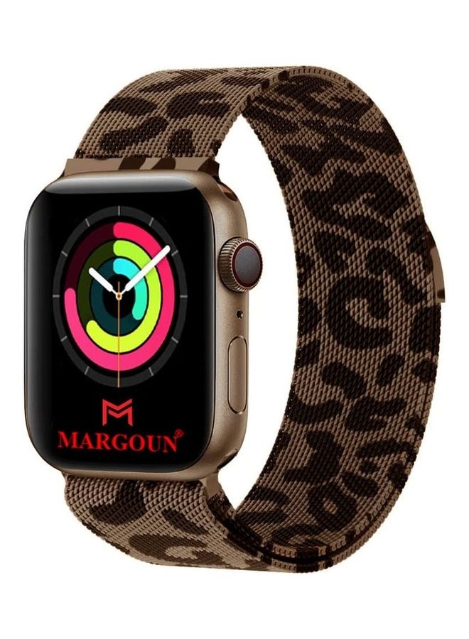 MARGOUN Leopard Print Band For Apple Watch 38/40/41mm Brown - Image 1