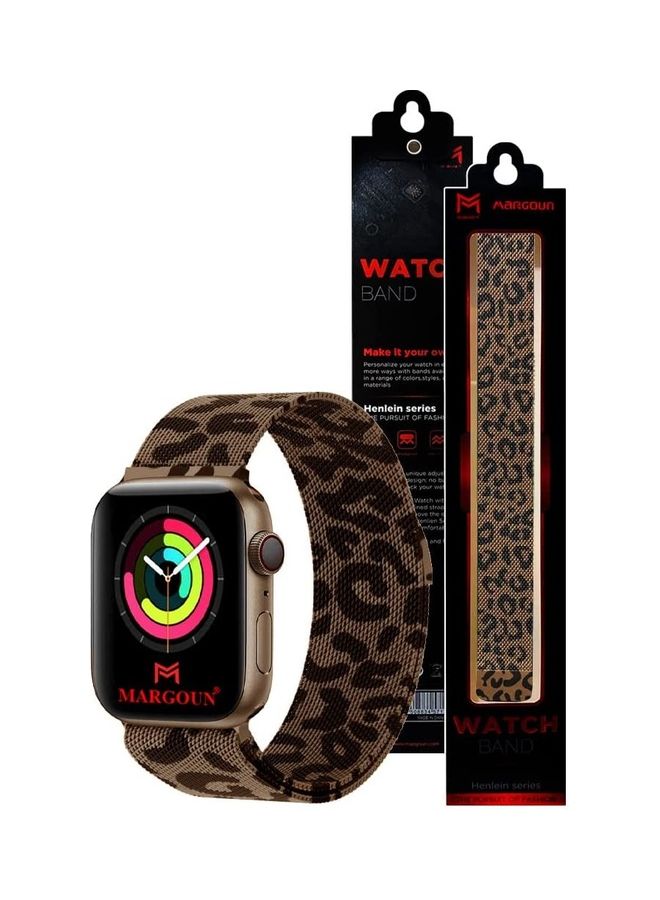 MARGOUN Leopard Print Band For Apple Watch 38/40/41mm Brown - Image 3