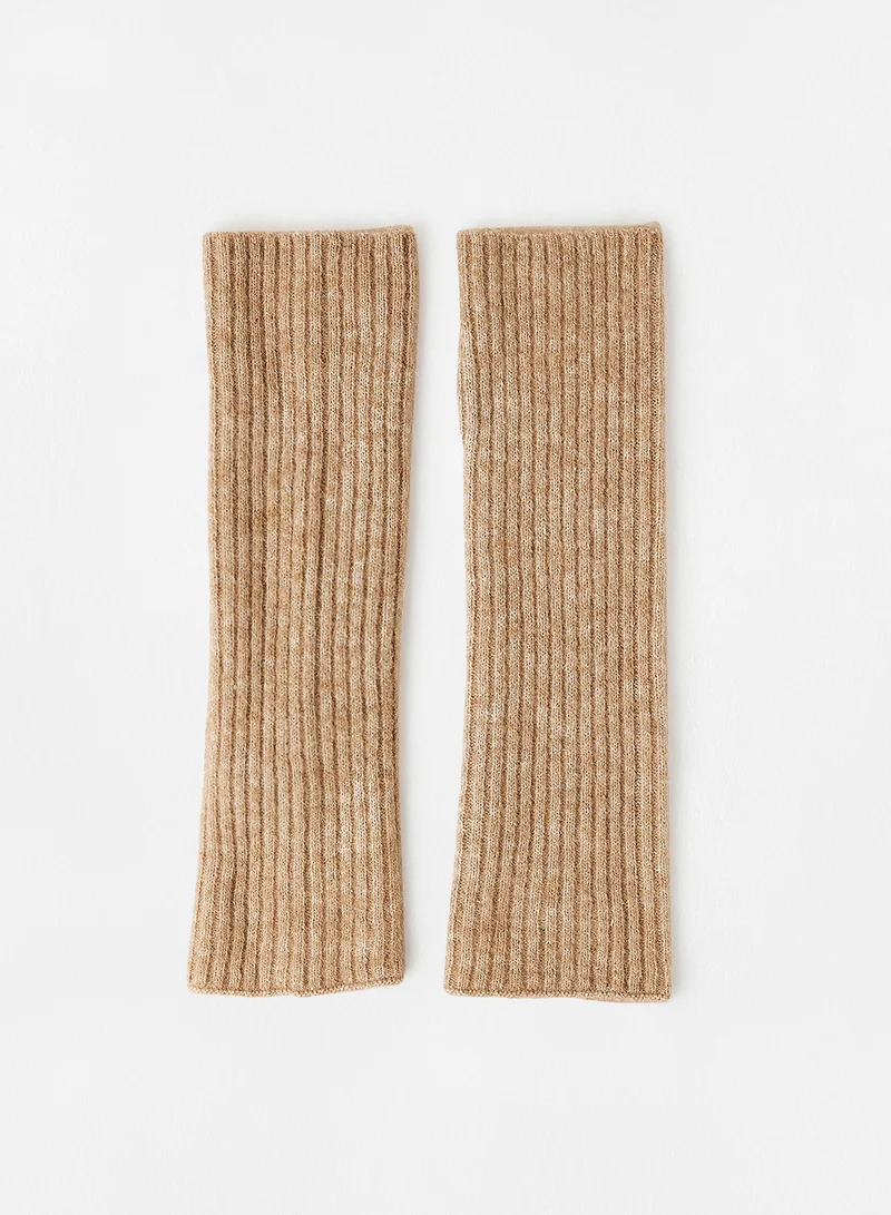 SELECTED FEMME Fingerless Gloves Brown