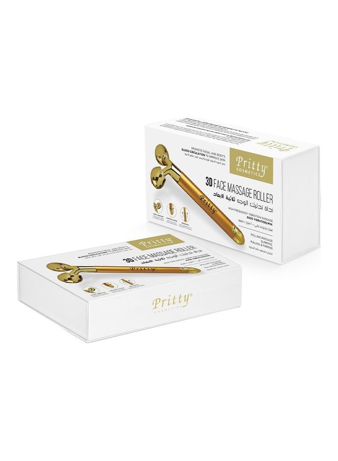 بريتي جهاز تدليك الوجه الدوار ثلاثي الأبعاد ذهبي - Image 2