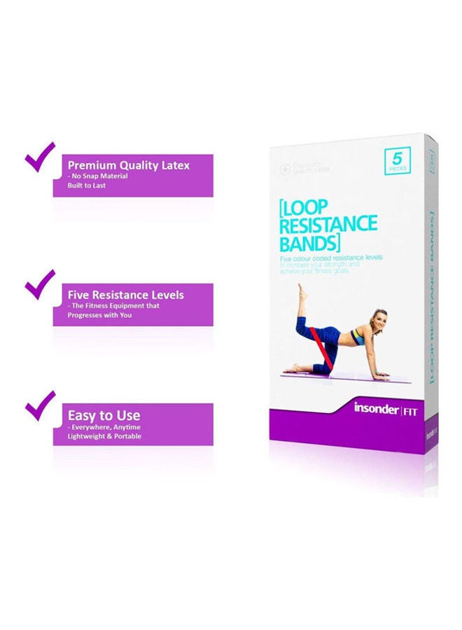 ماركة غير محددة Resistance Bands Set Exercise Bands Workout Bands Stretch Bands Set 119grams  - Image 3