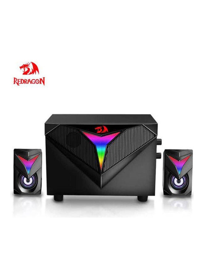 REDRAGON GS700 TOCCATA RGB 2.1 Gaming Speaker Subwoofer - Total Power 11W - Materials Plastic + Wooden - USB Powered+3.5mm Cable  - Image 1