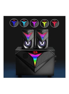 REDRAGON GS700 TOCCATA RGB 2.1 Gaming Speaker Subwoofer - Total Power 11W - Materials Plastic + Wooden - USB Powered+3.5mm Cable  - Image 4