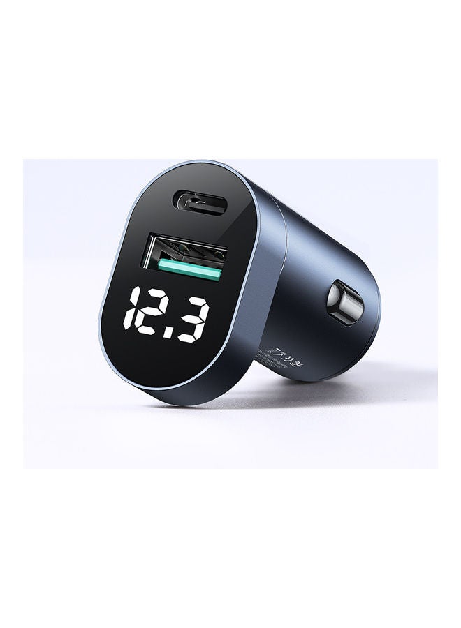 JOYROOM Dual Port Fast Car Charger Dark Blue  - Image 1