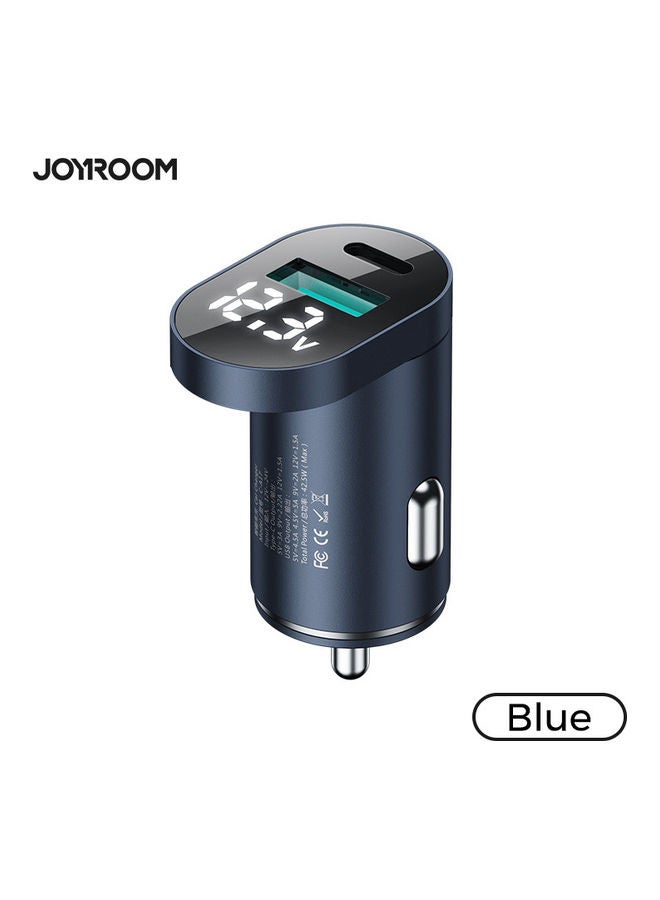 JOYROOM Dual Port Fast Car Charger Dark Blue  - Image 3