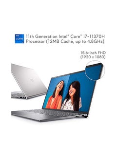DELL Inspiron 15 5510 Professional (Upgraded Version) Laptop With 15.6 Inch Full HD Display, 11th Gen Core i7-11370H Processor/32GB RAM/1TB SSD/Intel Iris Xe Graphics/Windows 10/International Version English/Arabic Platinum  - Image 2