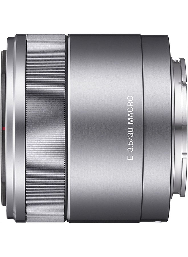 Sony - 30mm f/3.5 E-mount Macro Fixed Lens SEL30M35 Silver - Image 1