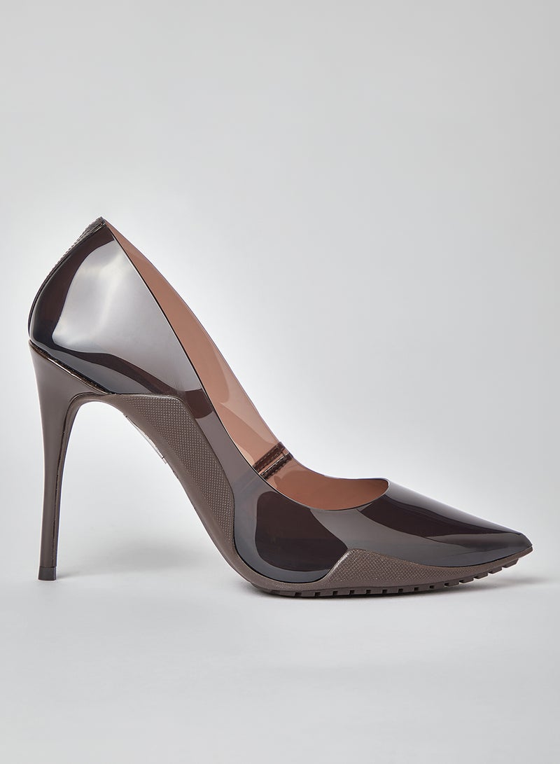 ALDO Sculptclear Pumps Dark Brown  - Image 1
