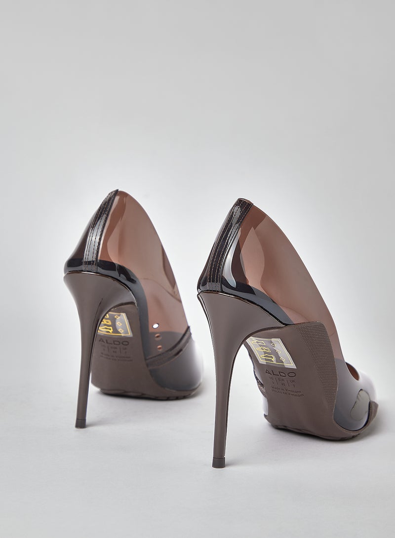 ALDO Sculptclear Pumps Dark Brown  - Image 3