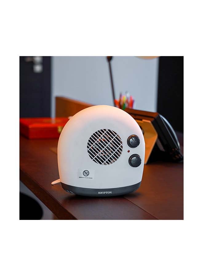 كريبتون مدفأة بمروحة مزودة بقابلي تسخين 2000 W KNFH6252 أبيض وأسود - Image 2