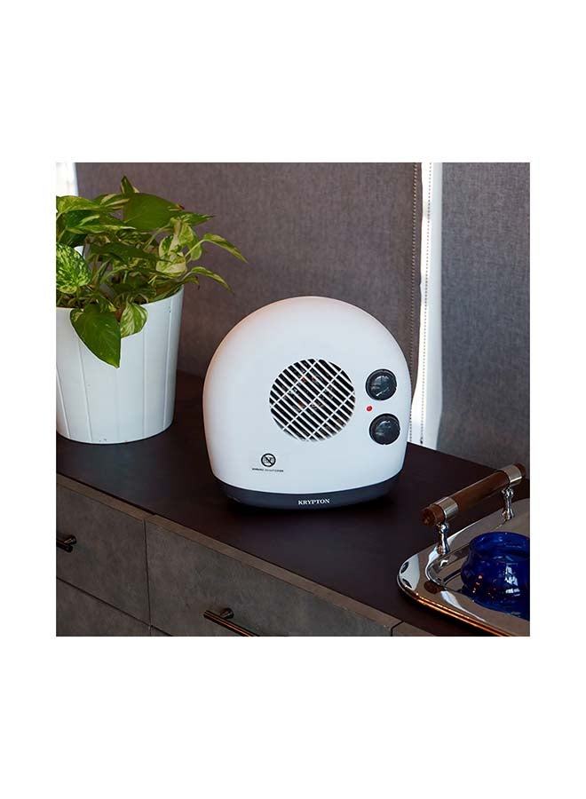 كريبتون مدفأة بمروحة مزودة بقابلي تسخين 2000 W KNFH6252 أبيض وأسود - Image 3