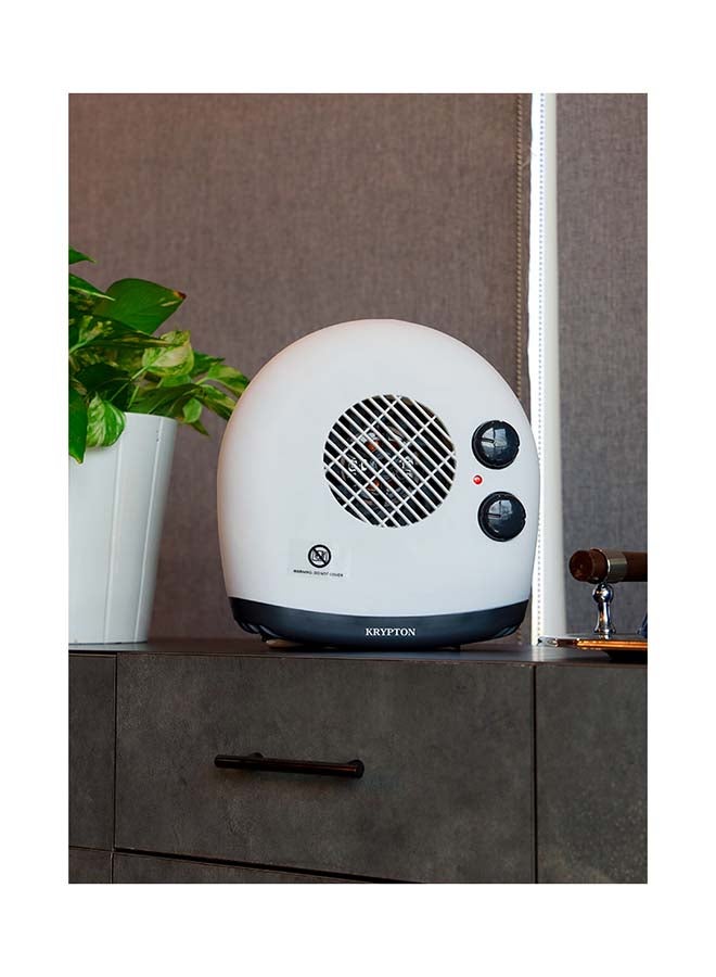 كريبتون مدفأة بمروحة مزودة بقابلي تسخين 2000 W KNFH6252 أبيض وأسود - Image 5