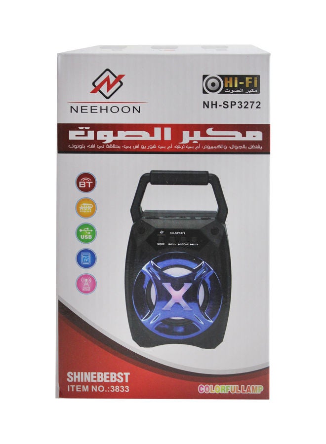 NEEHOON - Portable Wireless Mini Bluetooth Speaker Black/Blue - Image 1