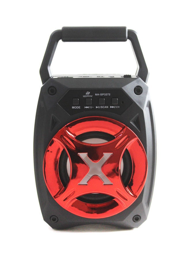 NEEHOON Portable Wireless Mini Bluetooth Speaker Black/Red - Image 1