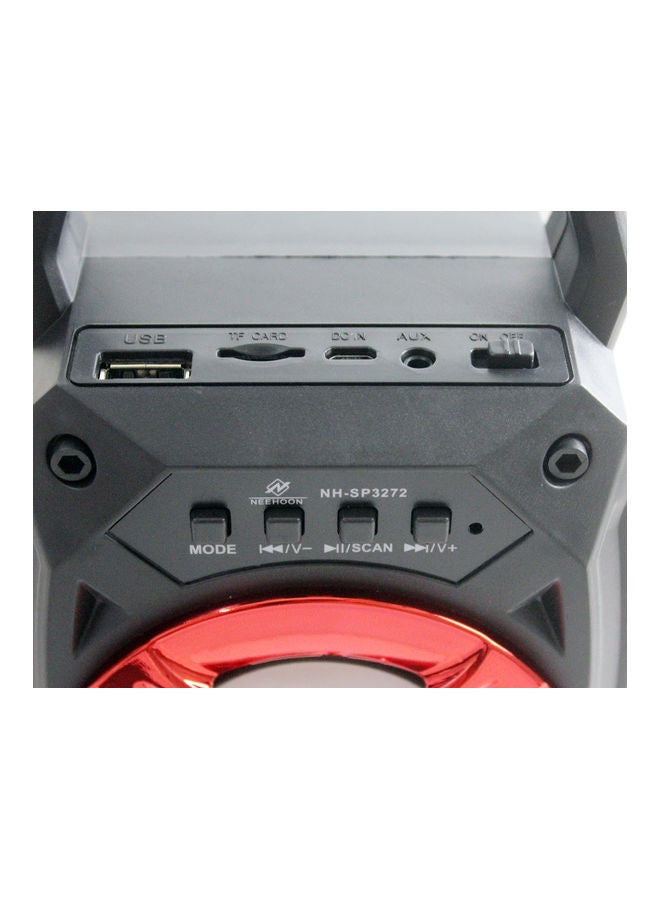 NEEHOON Portable Wireless Mini Bluetooth Speaker Black/Red - Image 3