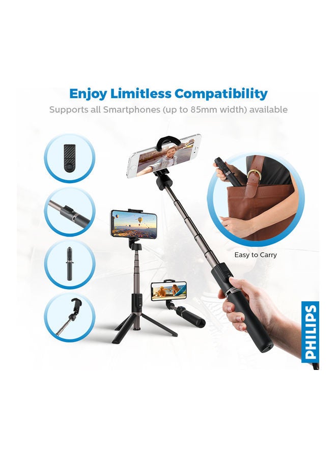 Philips Bluetooth Selfie Stick Black/Silver  - Image 5
