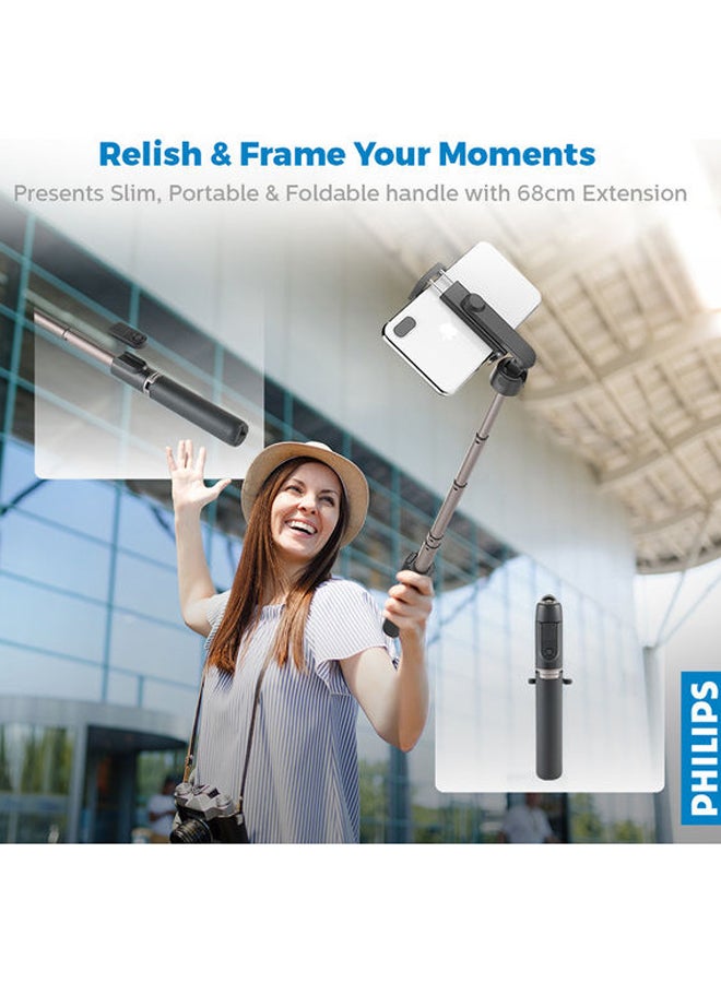 Philips Bluetooth Selfie Stick Black/Silver  - Image 2