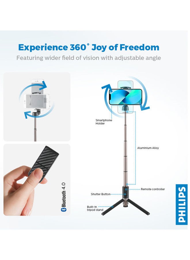 Philips Bluetooth Selfie Stick Black/Silver  - Image 4