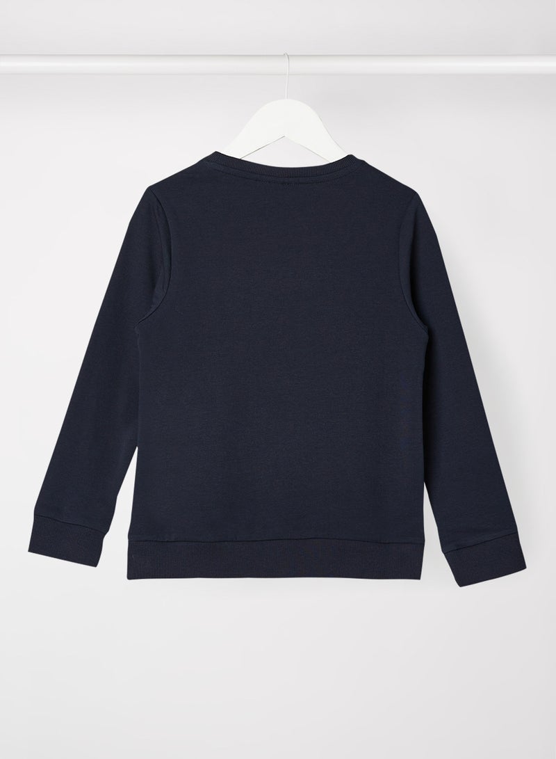 NAME IT Girls Hogwarts Long Sleeve Sweatshirt Navy  - Image 2