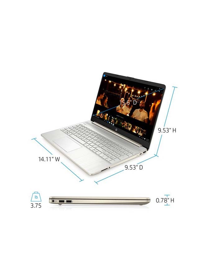 HP EF1072 Laptop With 15.6-Inch HD Display, Athlon N3050U Processer/4GB RAM/128GB SSD/AMD Radeon Graphics/Windows 10/ English Gold - Image 4