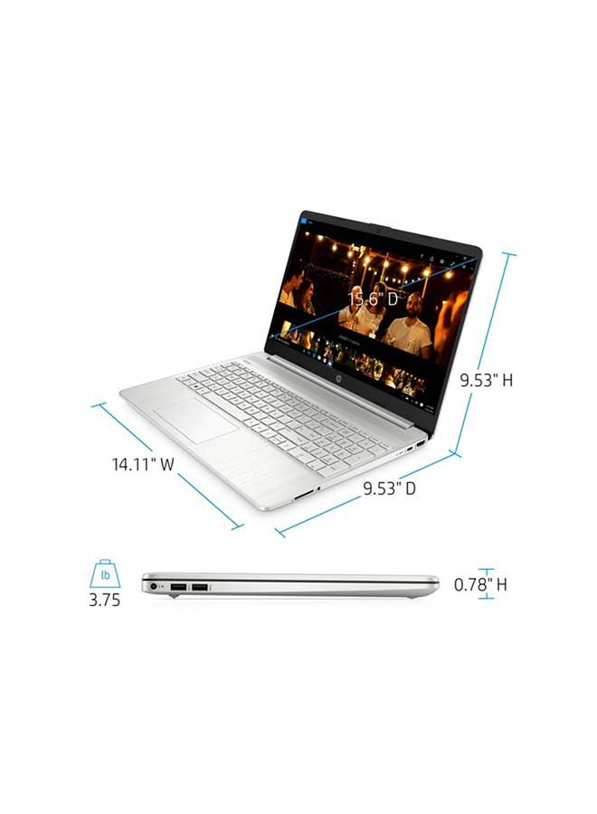 HP - EF1071 Laptop With 15.6-Inch Display, Athlon N3050U Processer/4GB RAM/128GB SSD/AMD Radeon Graphics/Windows 10/English Keyboard With Wireless Mouse And Sleeve English Silver - Image 1