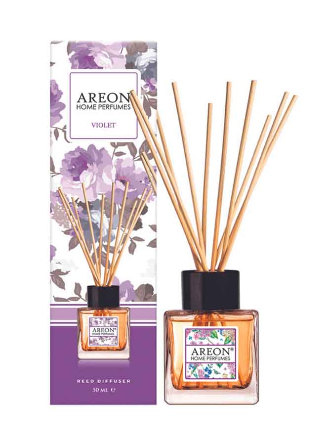 Areon - Reed Diffuser With Incense Sticks Violet Yellow 50ml - Image 1