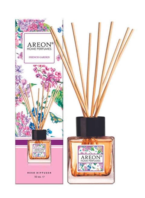 Reed Diffuser With Incense Sticks French Garden Yellow 50ml