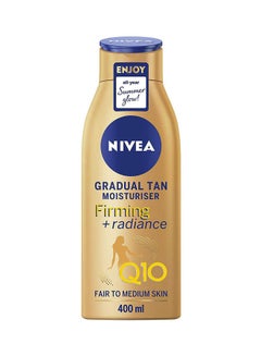 Q10 Firming + Radiance Gradual Tan (400 ml), Tan Activating Firming Cream with Q10, Supports a Gradual Tan, Tanning Moisturiser for a Sun-Kissed Radiant Glow Multicolour 400ml