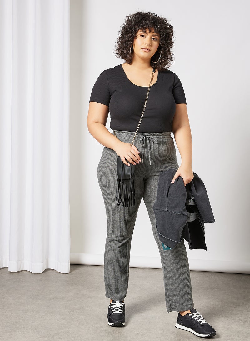 Only Carmakoma - Plus Size Basic Sweatpants Dark Grey - Image 1