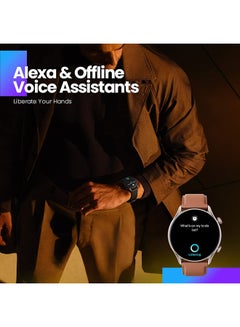 Amazfit GTR 3 Pro Smart Watch And Free Scale With Alexa GPS WiFi Brown  - Image 4