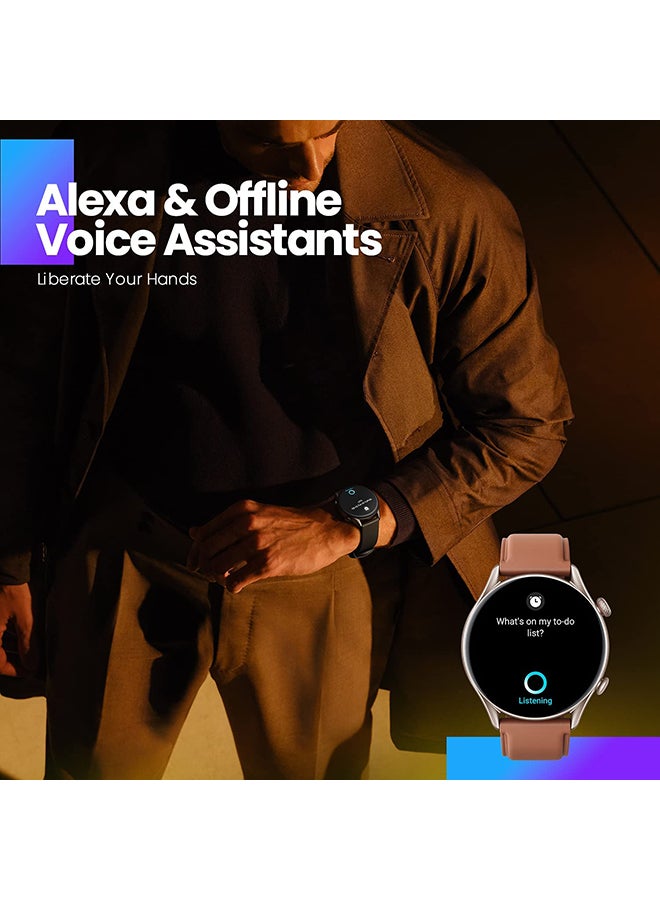 Amazfit - GTR 3 Pro Smart Watch And Free Scale With Alexa GPS WiFi Brown - Image 1