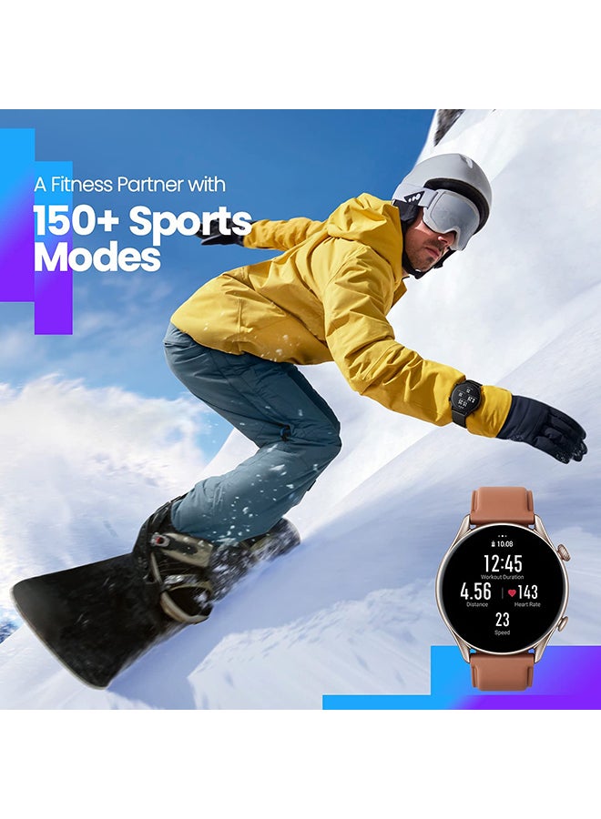 Amazfit - GTR 3 Pro Smart Watch And Free Scale With Alexa GPS WiFi Brown - Image 1