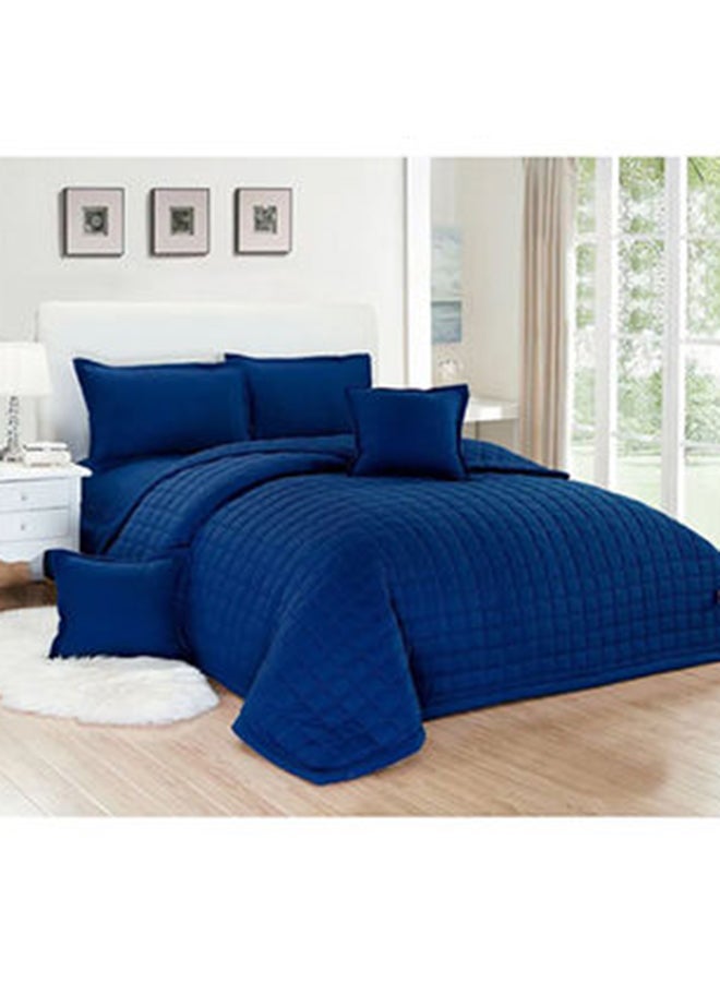 Moon - 4-Piece Compressed Comforter Set Single Size Microfiber Navy 210x160cm - Image 1