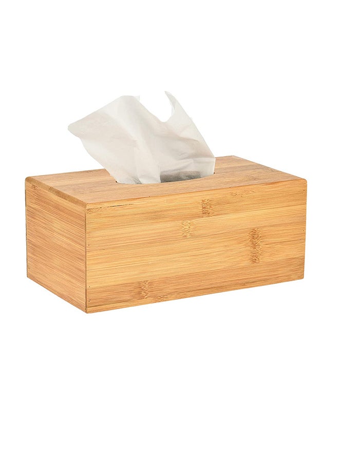 Dania Wood Bamboo Tissue Box Light Brown 14x26x9cm  - Image 2