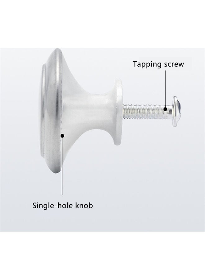 Generic 40-Piece Single Hole Round Knobs With Fitting Screws Silver S: 24 x 22mm, M: 28 x 22mm, L: 30 x 23mm  - Image 5