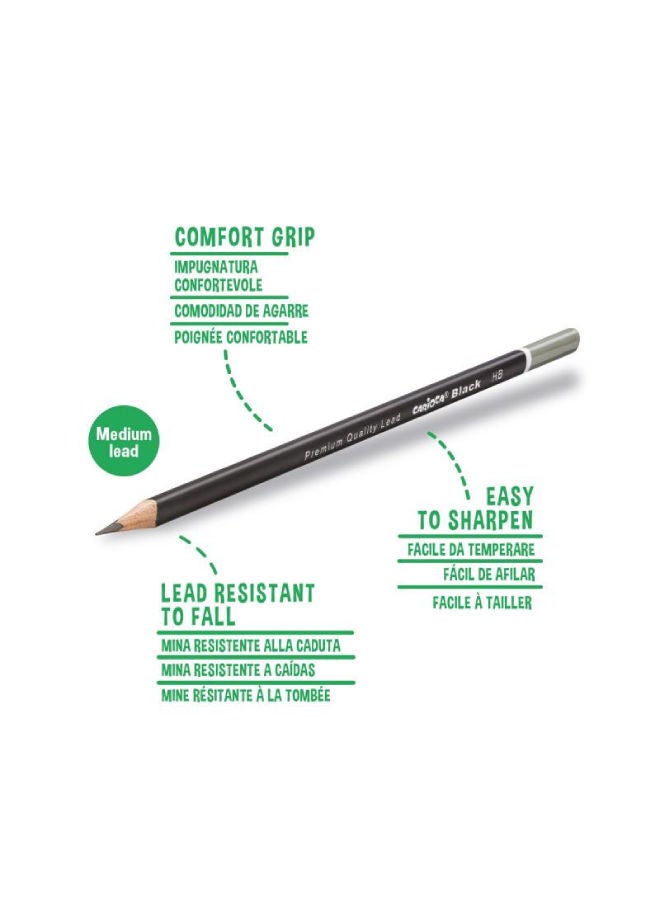 carioca Graphite Pencils 2H - 12 Pcs Black - Image 3