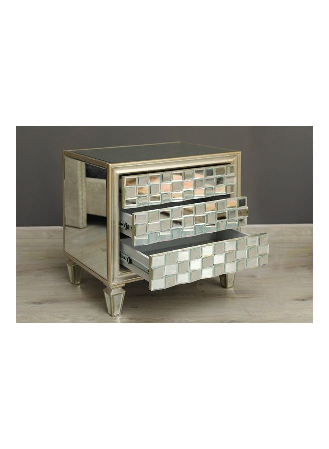 Pan Home - Cenex Night Stand Multicolour 71 x 51 x 70cm | Drawers, Storage, Tapered Legs Multicolour 71 x 51 x 70cm - Image 1