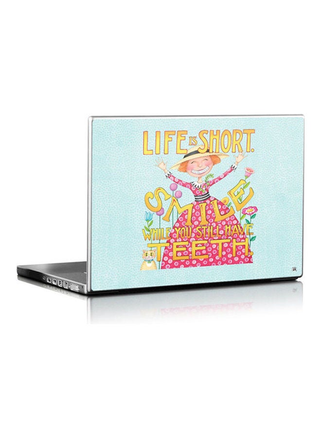 Life Is Short Skin Cover For Macbook Pro 16 Multicolour 